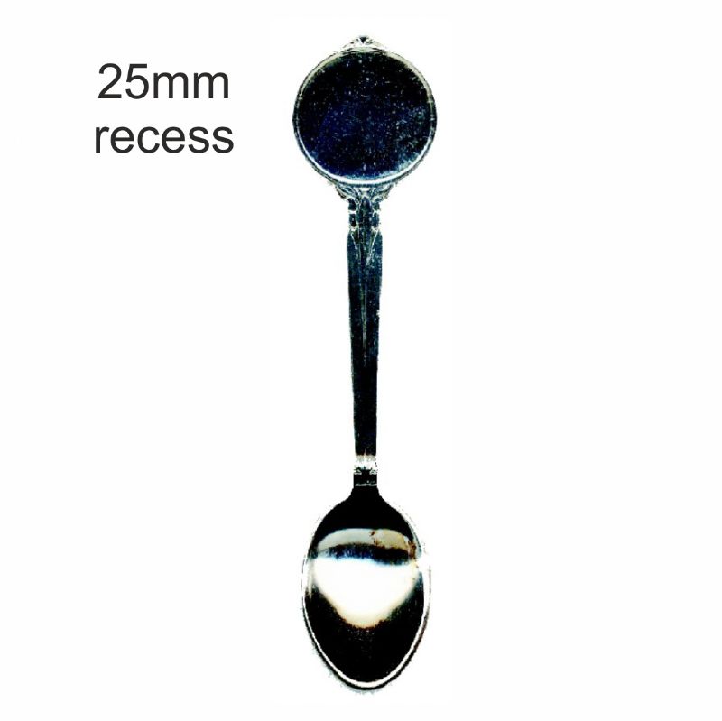 Silverplated Spoon Blank and clear dome